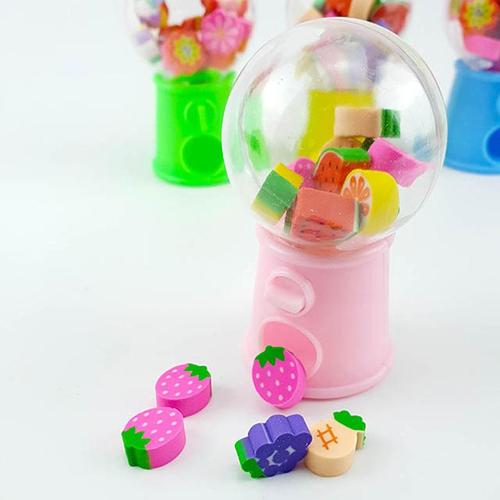 아이윙스-1000 과일 지우개 뽑기 지우개자동판매기 어린이집 유치원 초등학교 학원  단체선물 (5개)