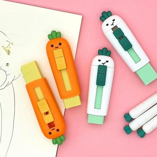 아이윙스-1500 일정 무기력 당근 슬라이드 지우개 어린이집 유치원 초등학교 학원  단체선물 (4개)