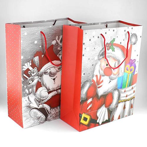 아이윙스-아이윙스 2000 크리스마스쇼핑백 산타포장 종이가방 크리스마스포장 (3개)