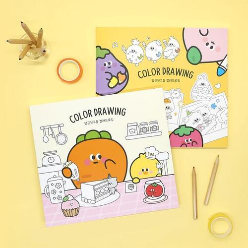 아이윙스-4000 핑크풋 당근친구들 컬러드로잉 색칠공부 색칠놀이 어린이집 유치원 신학기 입학선물 졸업선물