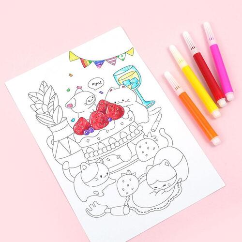 아이윙스-냥냥 컬러 드로잉세트 색칠공부세트 (2개) 어린이집 유치원 초등학교 신학기 입학선물 졸업선물