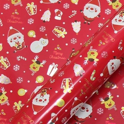 아이윙스-10000 크리스마스 선물 비닐 롤 포장지 20M 해피산타