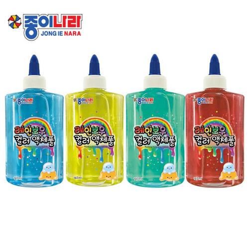 아이윙스-2000 종이나라 레인보우 컬러액체풀 슬라임 액체괴물 꾸미기 (3개) 어린이 신학기 입학선물 졸업선물