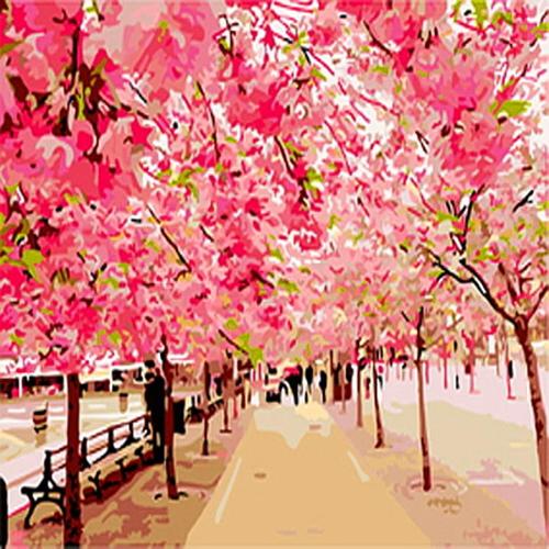아이윙스-아이윙스 40000 피포페인팅 B389 만개한 벚꽃나무 DIY명화그리기 DIY그림그리기