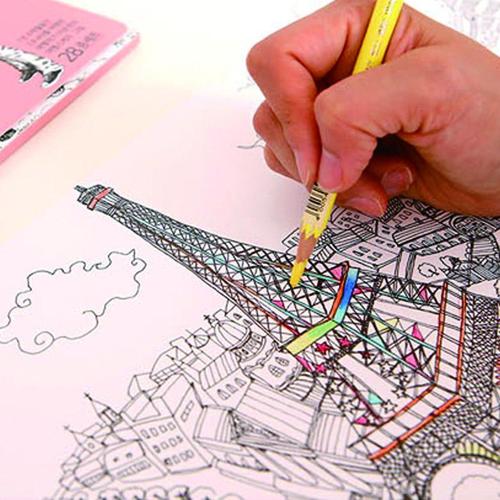아이윙스-아이윙스 컬러링페이퍼 유럽여행 색칠공부 컬러링북 3D입체퍼즐사은품