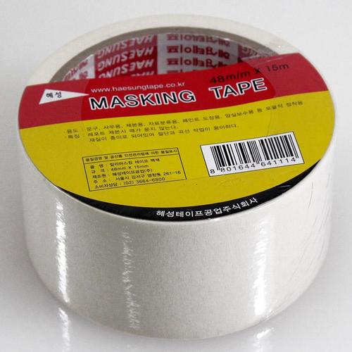 아이윙스-백색 마스킹테이프(48*15m)/종이테이프 디자인테이프