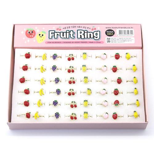 아이윙스-1000 러블리 과일 반지 후르트링 48개입 우정반지 어린이반지 어린이선물