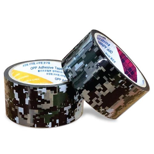 아이윙스-아이윙스 OPP 얼룩무늬 디지털테이프 50mm 25M 국방 군용품 박스테이프 (2개)