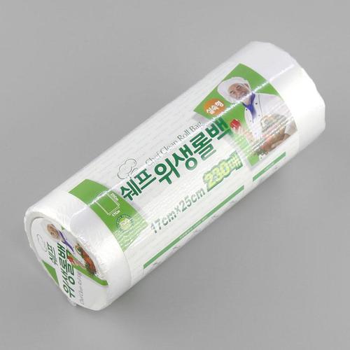 아이윙스-아이윙스 쉐프 위생롤백 230매 17x25cm 실속형 일회용 위생봉투 크린백 비닐봉투 (2개)