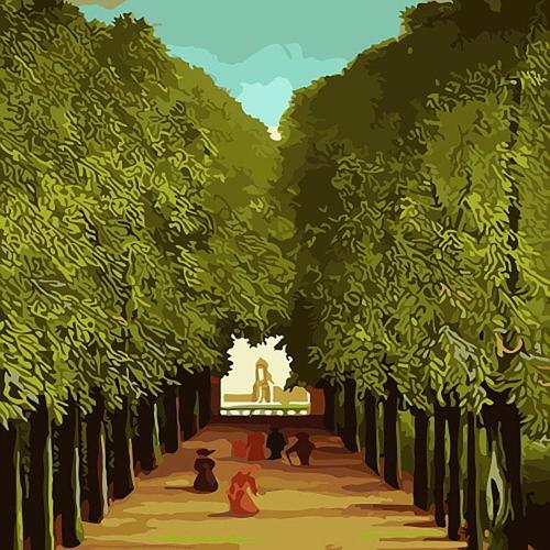 아이윙스-아이윙스 피포페인팅 P4-2016 앙리루소의 세인트클라우드공원의 골목길 DIY명화그리기 DIY그림그리기