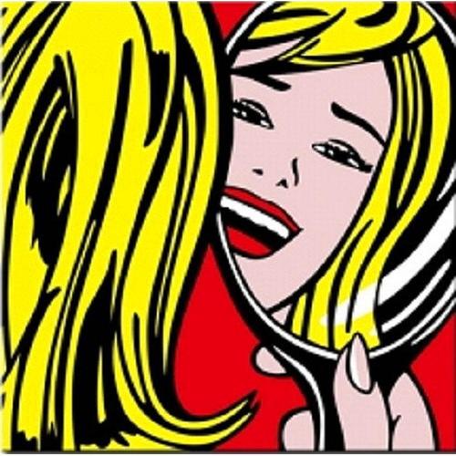 아이윙스-아이윙스 피포페인팅 P103 팝아트 거울보는소녀 DIY명화그리기 DIY그림그리기