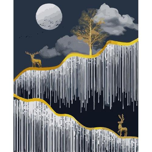 아이윙스-피포페인팅 PIPO-32 사슴과 나무 DIY명화그리기 그림그리기