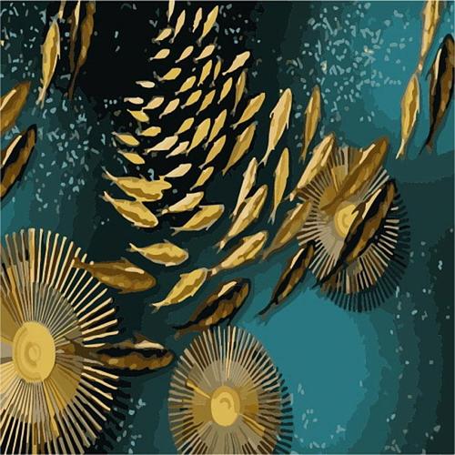 아이윙스-피포페인팅 PIPO-36 황금물고기 DIY명화그리기 그림그리기