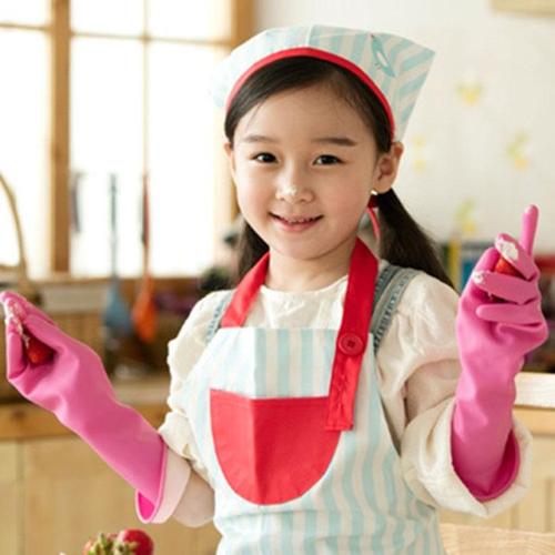 아이윙스-아이윙스 고무장갑 유아용 어린이 아동용 김장 요리 미술 갯벌 분홍색