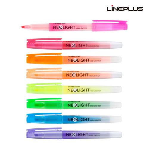 아이윙스-라인플러스 네오라이트 3색 형광펜 형광사인펜 (5개)
