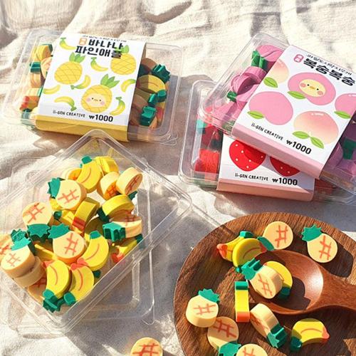 아이윙스-일정 1000 과일도시락 지우개 학원 유치원 어린이집 단체선물 답례품 (24개입)