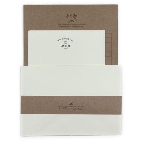 아이윙스-아이윙스 1000 나날 빈티지 편지지 카드 봉투세트 (10개)