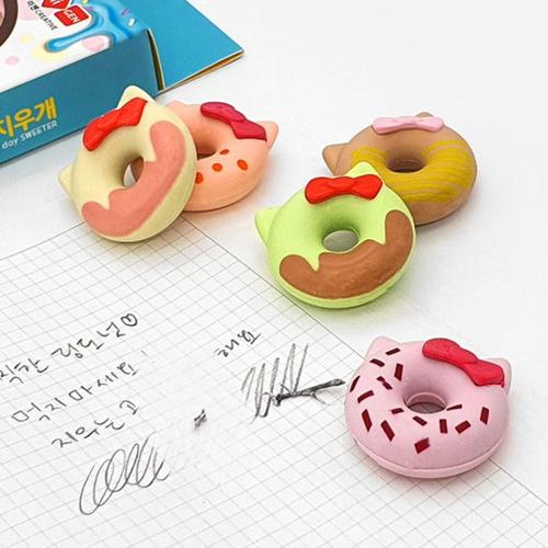 아이윙스-아이윙스 1500 일정 도넛 지우개세트 어린이집 유치원 초등학교 학원 어린이날선물 단체선물 답례품 (4개)