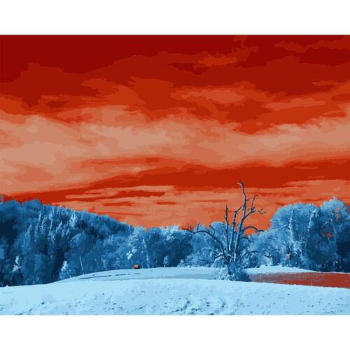 아이윙스-아이윙스 피포페인팅 PIPO-2091 가을겨울풍경 40x50 DIY명화그리기 유화수채화그리기