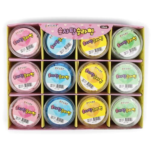 아이윙스-아이윙스 1500 큐브 솜사탕슬라임 액체괴물 감각발달 어린이 단체선물 (24개)