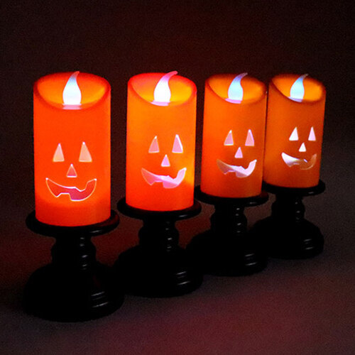 할로윈 LED 호박 촛대 램프 이벤트 파티장식 (2개)