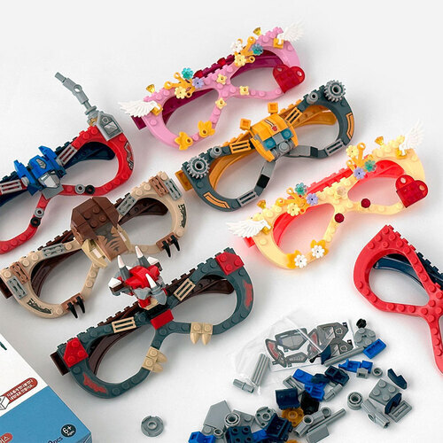 프리티 조립블럭 DIY 안경만들기 (2개) 어린이집 유치원 학원학교 단체 크리스마스선물 답례품