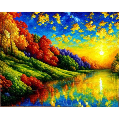 아이윙스-피포페인팅 HPI00143 찬란한 아름다운풍경 40x50 DIY명화그리기세트 유화수채화