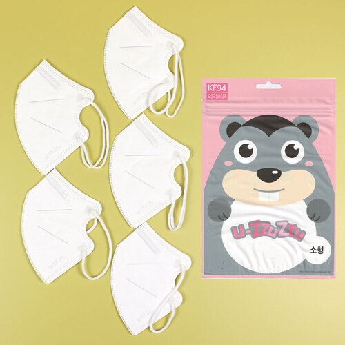 유쭈쭈 새부리형 소형 마스크 어린이용 KF94 (5매입 x 10개)