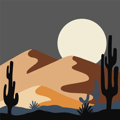 아이윙스-피포페인팅 HP10115 밤의 사막 그림그리기세트 미니 20x20